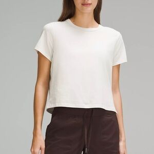 Lululemon Classic-Fit Cotton-Blend T-Shirt in Bone White Ivory - Size 2